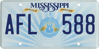MS license plate AFL588