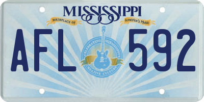 MS license plate AFL592