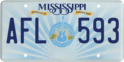 MS license plate AFL593