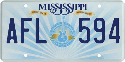 MS license plate AFL594
