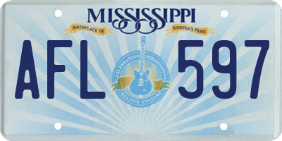 MS license plate AFL597