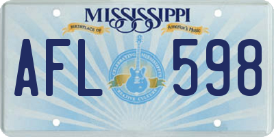 MS license plate AFL598