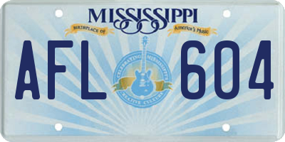 MS license plate AFL604