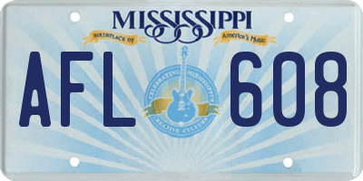 MS license plate AFL608
