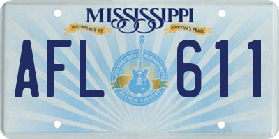 MS license plate AFL611