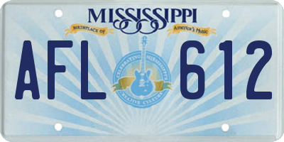 MS license plate AFL612