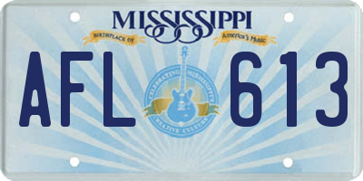 MS license plate AFL613