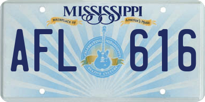 MS license plate AFL616