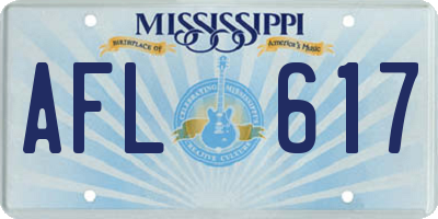MS license plate AFL617