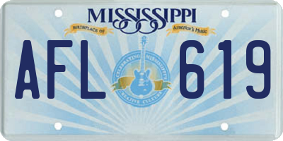 MS license plate AFL619