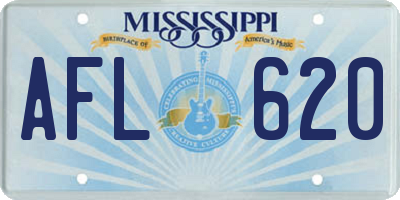 MS license plate AFL620