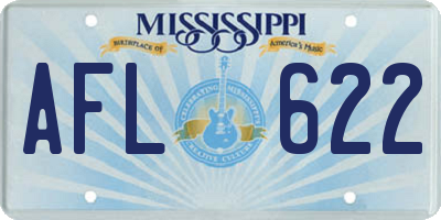 MS license plate AFL622