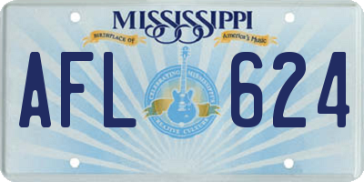MS license plate AFL624