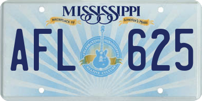 MS license plate AFL625