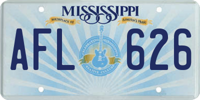 MS license plate AFL626