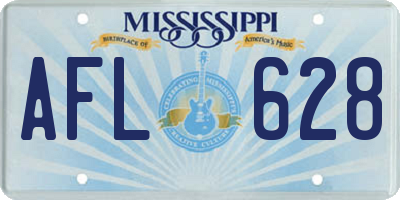 MS license plate AFL628