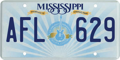 MS license plate AFL629