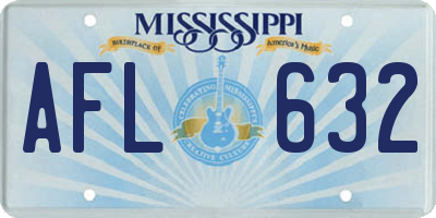 MS license plate AFL632