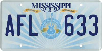 MS license plate AFL633