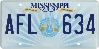 MS license plate AFL634