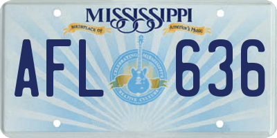 MS license plate AFL636