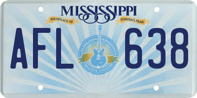 MS license plate AFL638