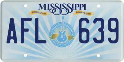 MS license plate AFL639