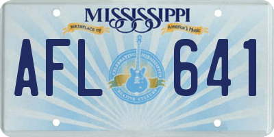 MS license plate AFL641