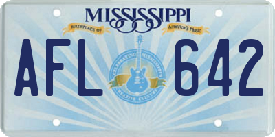 MS license plate AFL642