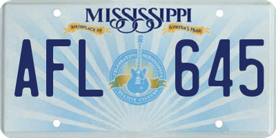 MS license plate AFL645
