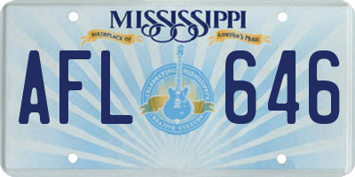 MS license plate AFL646