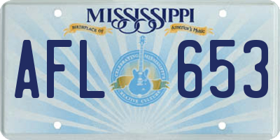 MS license plate AFL653