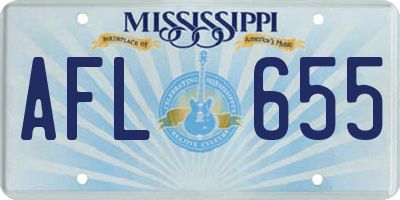 MS license plate AFL655