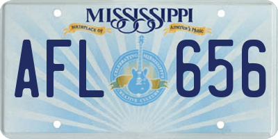 MS license plate AFL656
