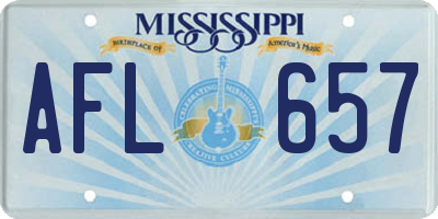 MS license plate AFL657