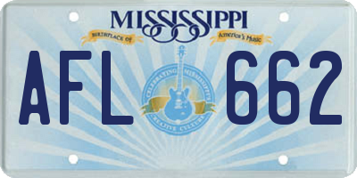 MS license plate AFL662