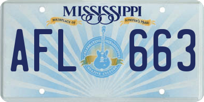MS license plate AFL663