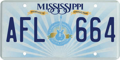 MS license plate AFL664