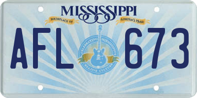 MS license plate AFL673