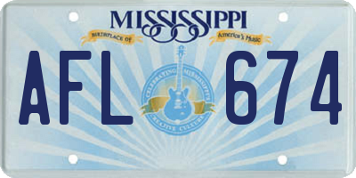 MS license plate AFL674