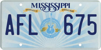 MS license plate AFL675