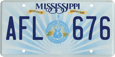 MS license plate AFL676