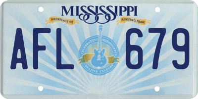 MS license plate AFL679