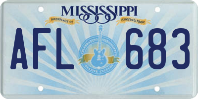 MS license plate AFL683
