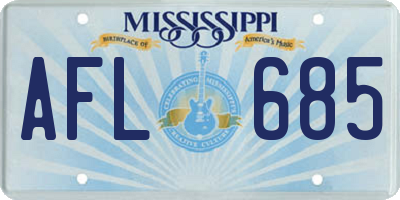 MS license plate AFL685