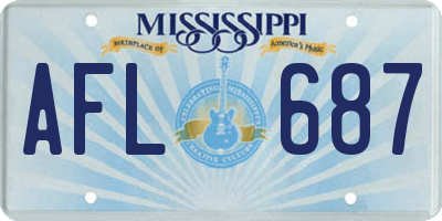 MS license plate AFL687
