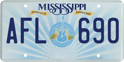MS license plate AFL690