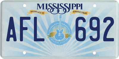 MS license plate AFL692