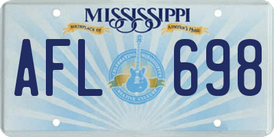 MS license plate AFL698