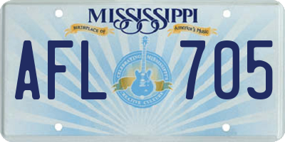 MS license plate AFL705